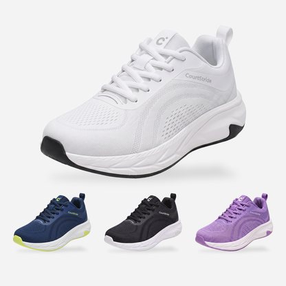 CourtStride Premier V3 Pickleball Shoes in White, Navy, Black/White Sole and Lavender
