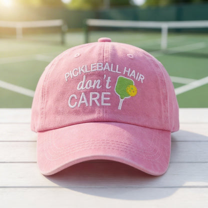 "Pickleball Hair Don't Care" Hat